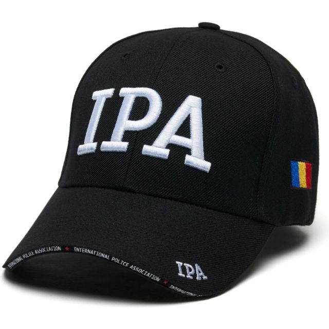 Șapcă IPA Neagra. Broderie 3D Premium. Mărime Reglabilă 58 cm