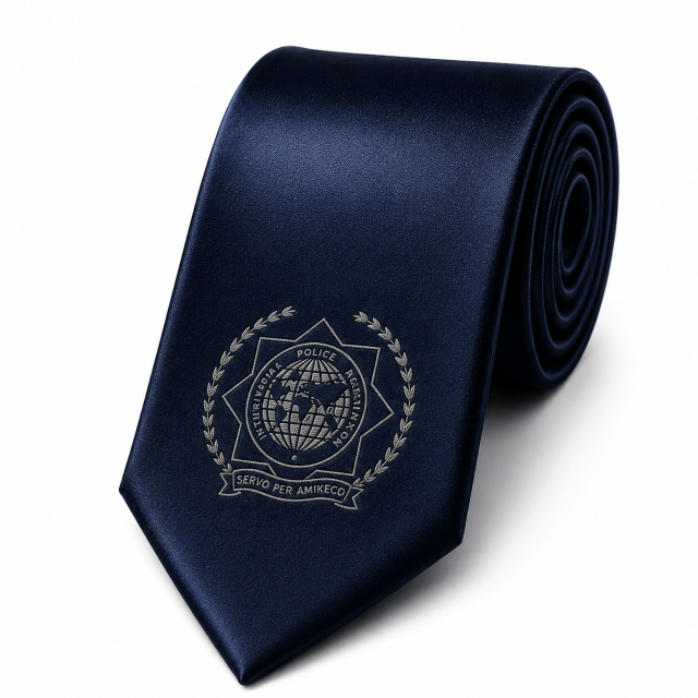 Cravată Premium IPA Bleumarin. Broderie Fină Silver
