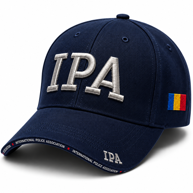 Șapcă IPA Navy/Silver. Broderie 3D Premium. Mărime Reglabilă 56