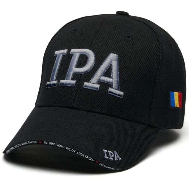 Șapcă IPA Extreme Black. Broderie 3D Premium. Mărime Reglabilă 56 cm